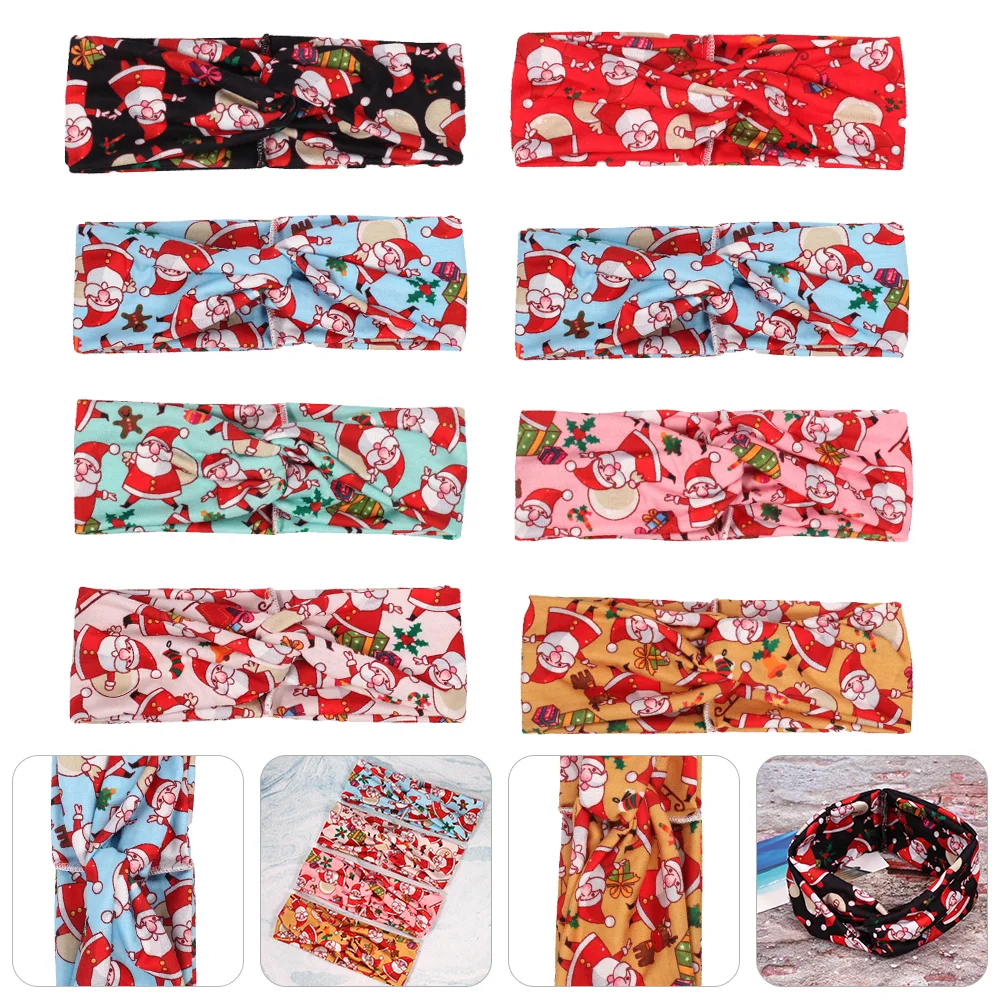 

Christmas Santa Headbands Headband Headhair Claus Girl Hairband Cloth Sweatband Red Headwrap Women Bands Band Turban Theme