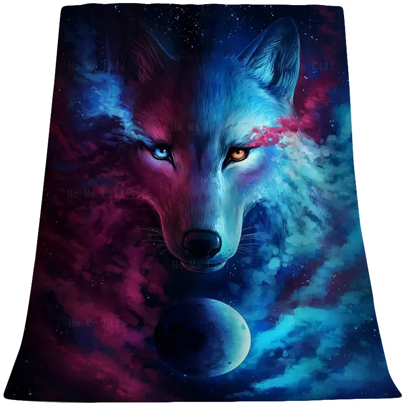 

Fantasy Forest Mysterious Wolf Blue Eye Elf Dark Myth Flannel By Ho Me Lili Suitable For All Seasons