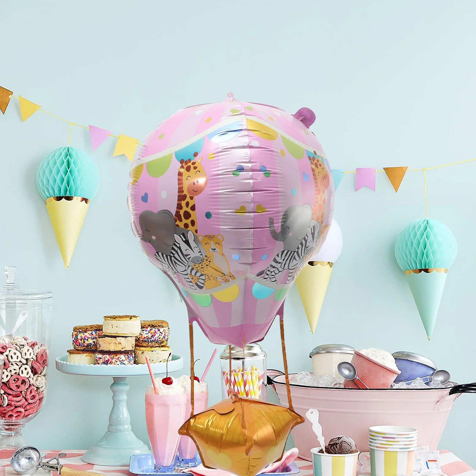 

Balloons Party Balloon Birthdayaluminum Hot Air Assorted Colors Film Festival Supplies Hanging Kids 4D Inflatable Ornaments