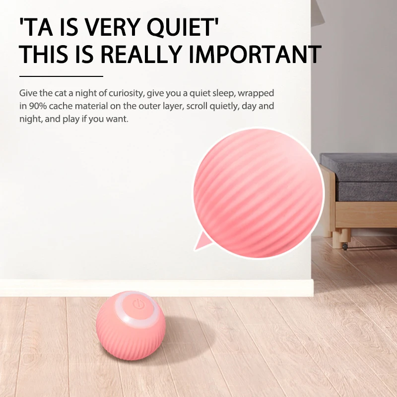 

Cat Automatic Toy Smart Ball Self-moving Kitten Toys Rolling for Indoor Interactive Playing Ball Motion Ball Relaxation Cat Toy