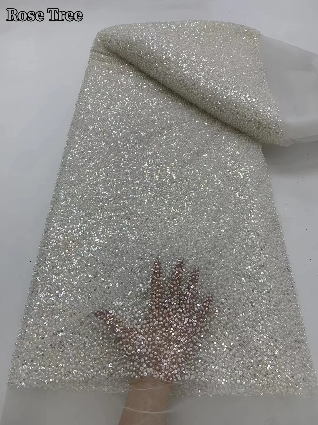 Роскошные нигерийские бусины ручной работы кружевная ткань 2024