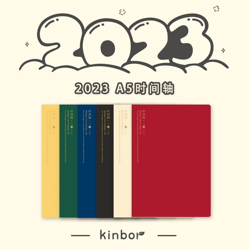 

Блокнот-планировщик Kinbor 2023, мягкий блокнот, А5 план времени, ежедневник, 112 листов, блокноты для журналов, блокноты, канцелярские принадлежности