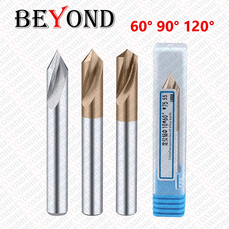 

BEYOND HRC55 Positioning Bit Spotting Center Drill Coated Fixed Point Drilling Carbide Aolly Steel CNC 60 90 120 Degree 1-20mm