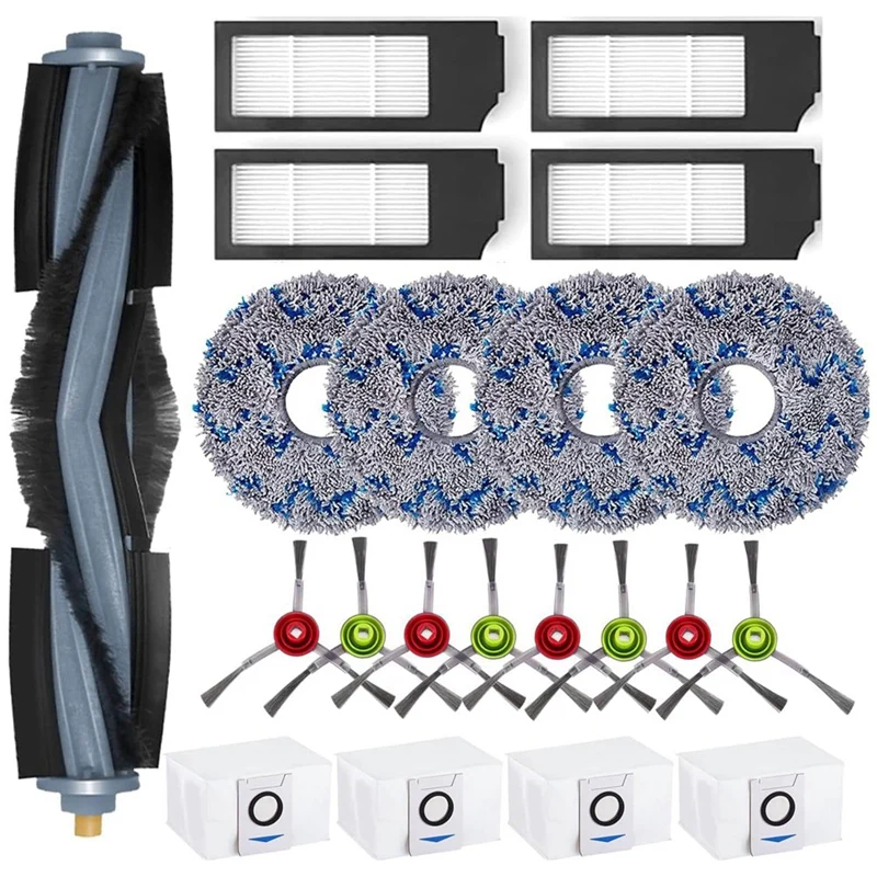 

Фильтры НЕРА с основной боковой щеткой, тканевые пылесборники для Ecovacs Deebot X1 Omni X1 Turbo