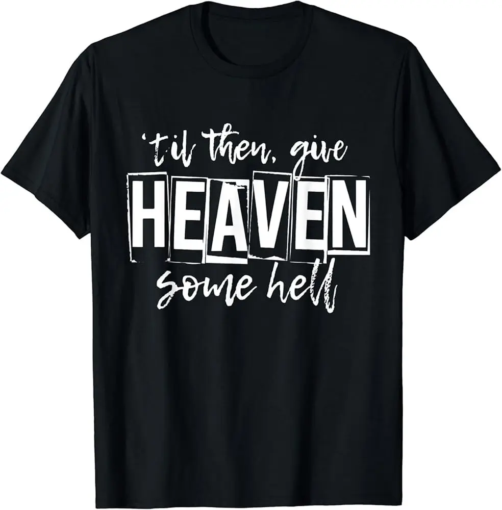 Футболка BIYAN Limited Till Then Give Heaven Some Hell топы Y2K унисекс летние с короткими рукавами