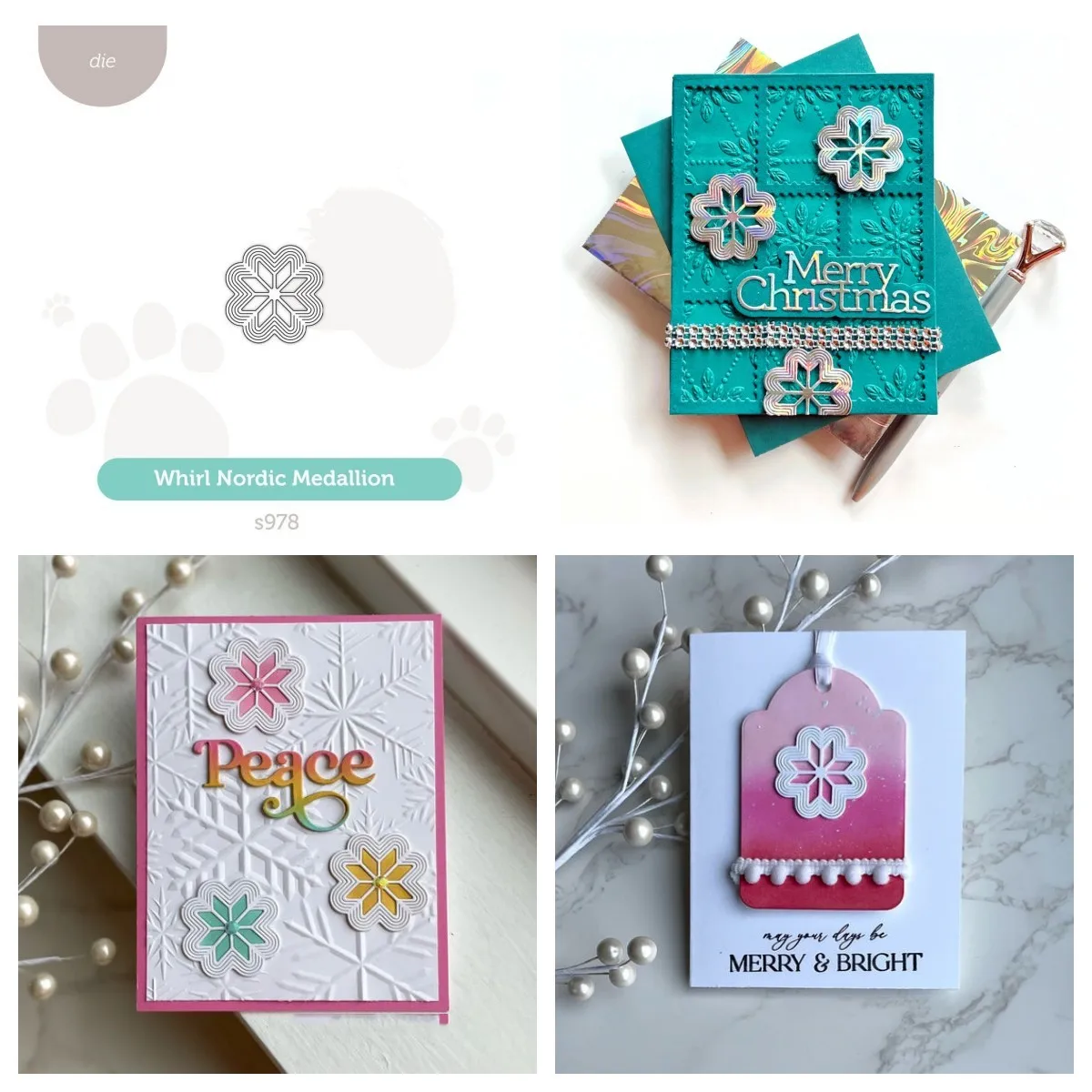 Рождественский скандинавский медальон металлические штампы для DIY украшения