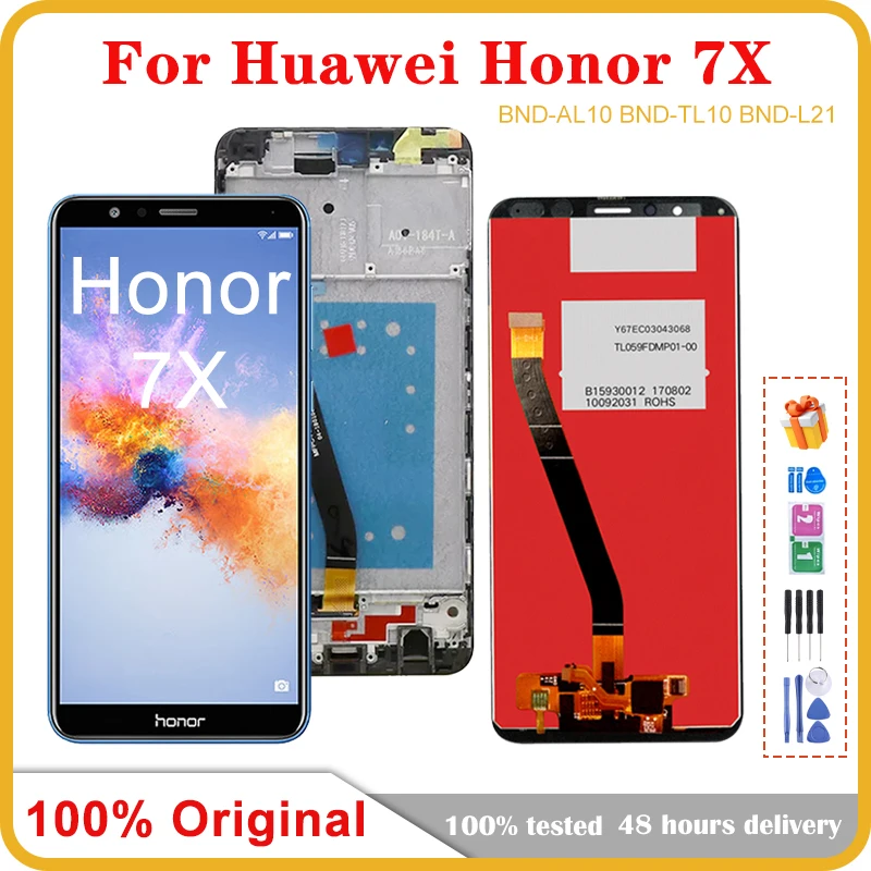 5,93 'для Huawei Honor 7X BND-AL10 BND-L21/L22, ЖК-дисплей, сенсорный экран, дигитайзер в сборе для Honor7X, сменный ЖК-экран