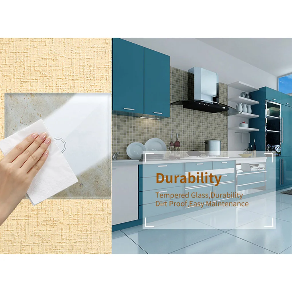 

Настенный сенсорный выключатель с дистанционным управлением, европейская Беспроводная светильник вая панель, датчик вкл/выкл, 1 комплект, ...