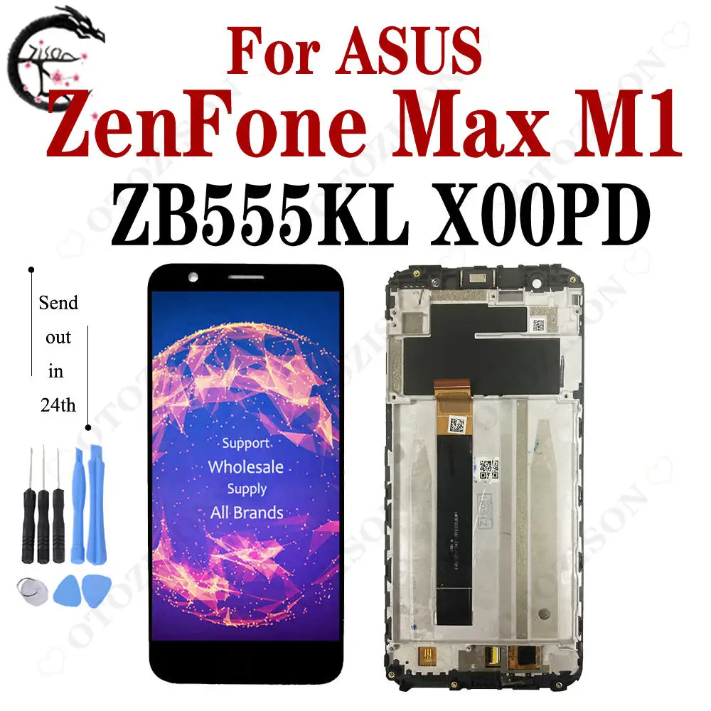 ЖК-дисплей 5,5 дюйма с рамкой для Asus ZenFone Max M1, ЖК-дисплей ZB555KL X00PD, экран с сенсорным датчиком, дигитайзер в сборе ZB555 KL, дисплей