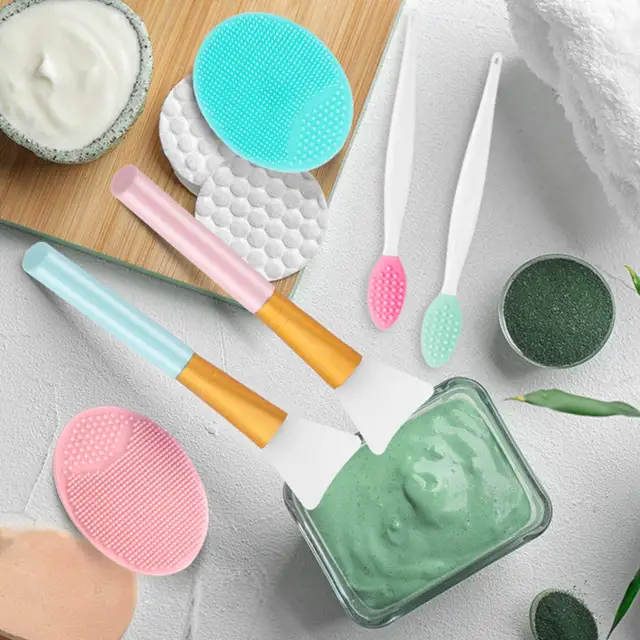 Silicone Face Cleansing Brush Lip Scrub Brush Facial Deep Pore Skincare Scrub Cleanser Tool Beauty Soft Deep Cleaning Exfoliator 6