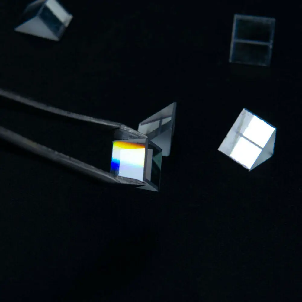 20 PCS Defective 5X5X5mm Optical Triangular Glass Right Angle Prism Optics Light Science Survey 90 | Lenses