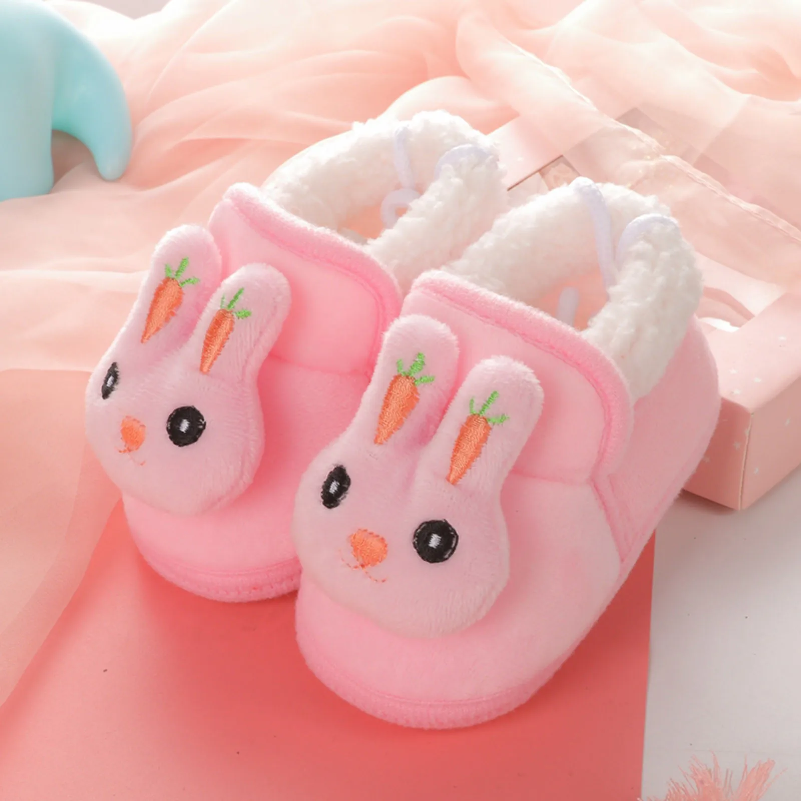 

New Fleece Thick Baby Cotton Baby Toddler Shoes Baby Shoes Winter 0-1 Year Old Snow Soft-soled Garden Shoe Boots