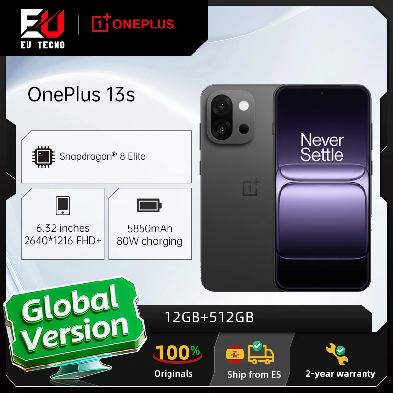 OnePlus 13s 5G 12 GB + 512 GB, Snapdragon 8 Elite, batería 5850 mAh, cámara 50 MP