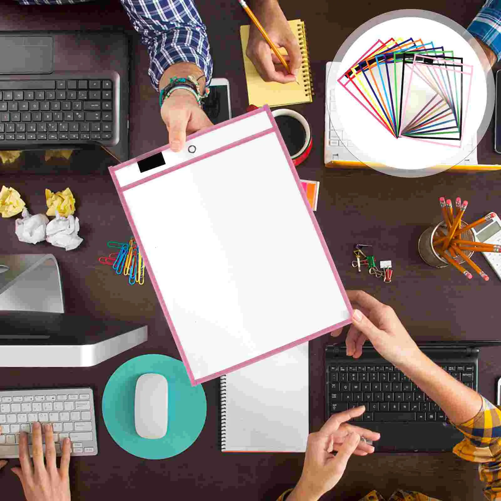 

Папки для документов, складные мешки с замком, карманы, органайзер для конвертов, сухие стираемые папки для документов, чеки A4 под крокодило...