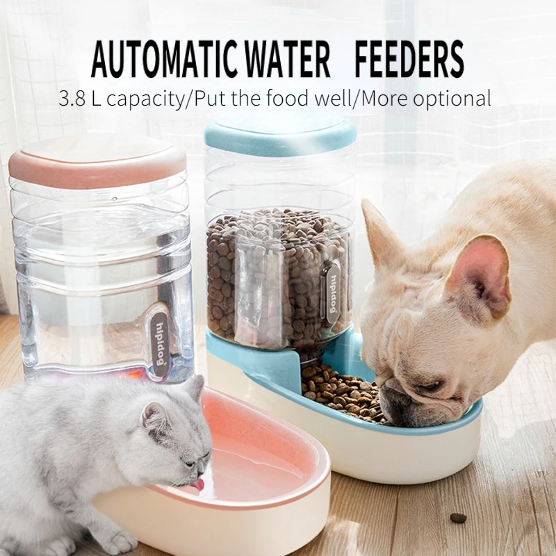 

Dog auto pet feeder cat 3.8L capacity water fountain dog bowl basin water feeding bowl of cat bowl of grain storage barrel suits