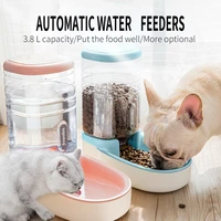 dog auto pet feeder cat 3 8l capacity water fountain dog bowl basin water feeding bowl of cat bowl of grain storage barrel suits