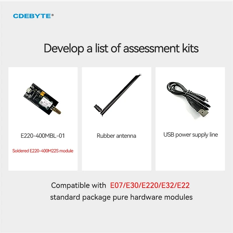 E220-400MBL-01 LoRa Development Evaluation Kit LLCC68 22dBm Pre-welded E220-400M22S Compatible with E07/E30/E220/E32/E22 IoT
