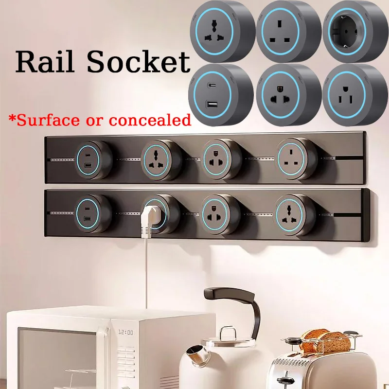 40 см 50 Рельсовая розетка Настенные подвижные розетки Высококачественная бытовая