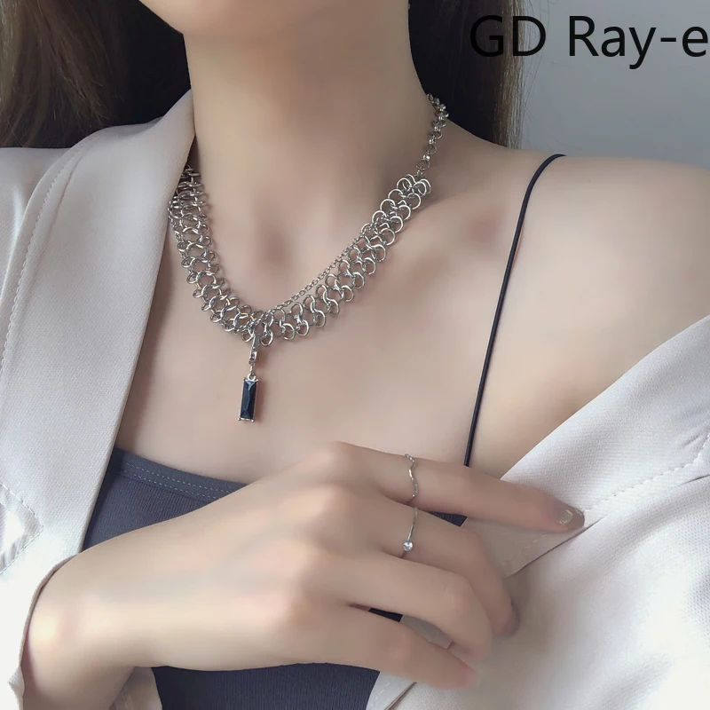 

Fashion Letter Multi-layer Pendant Choker Hip-hop Necklace for Women Charm Retro Bodychains Punk Geometric Couples Party 1431