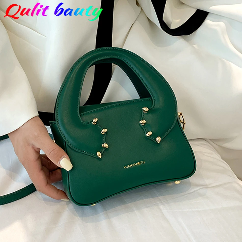 

Женская сумка-мессенджер из ПУ кожи, с короткими ручками