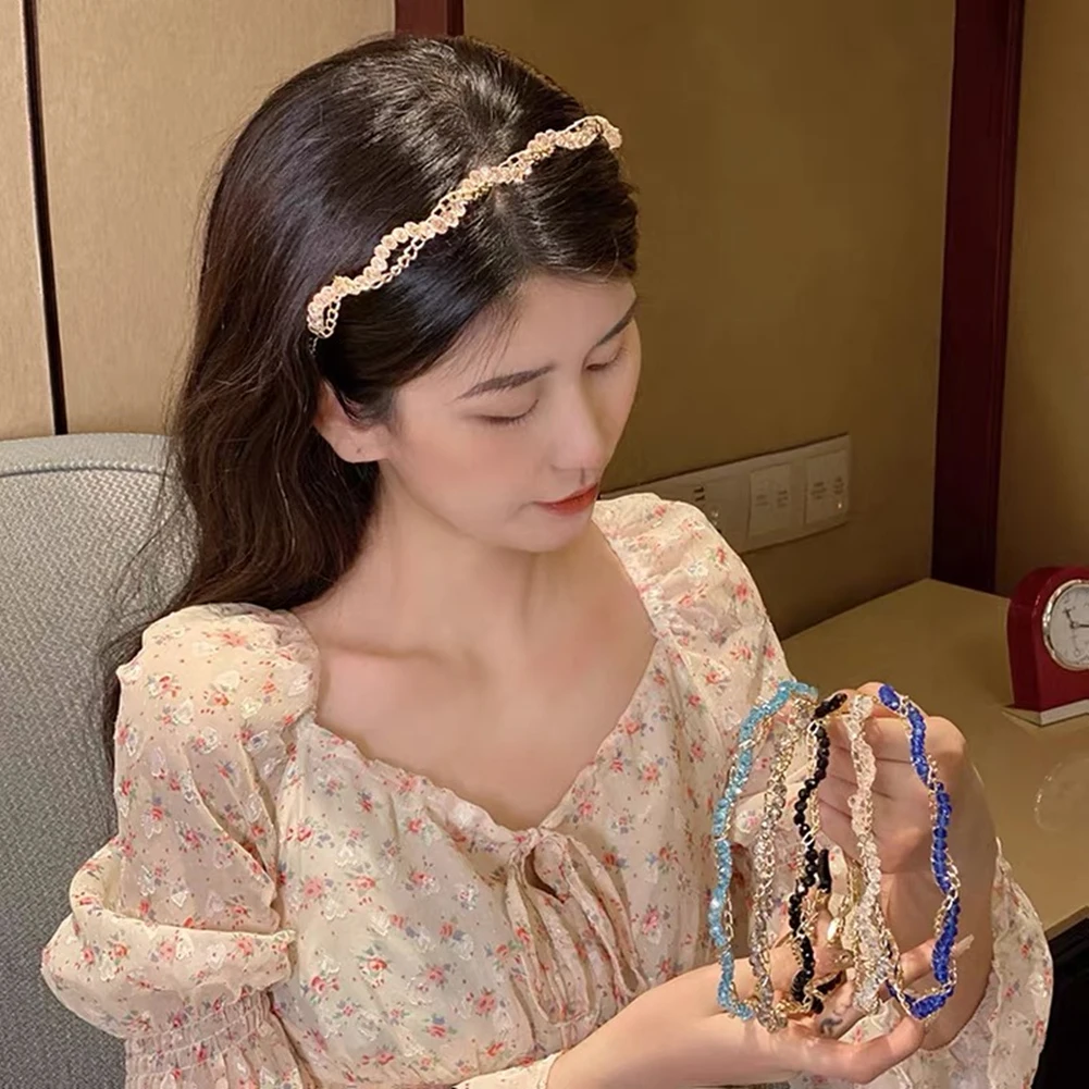 

Crystal Bead Hairband Headband For Women Girls Hair Accessories