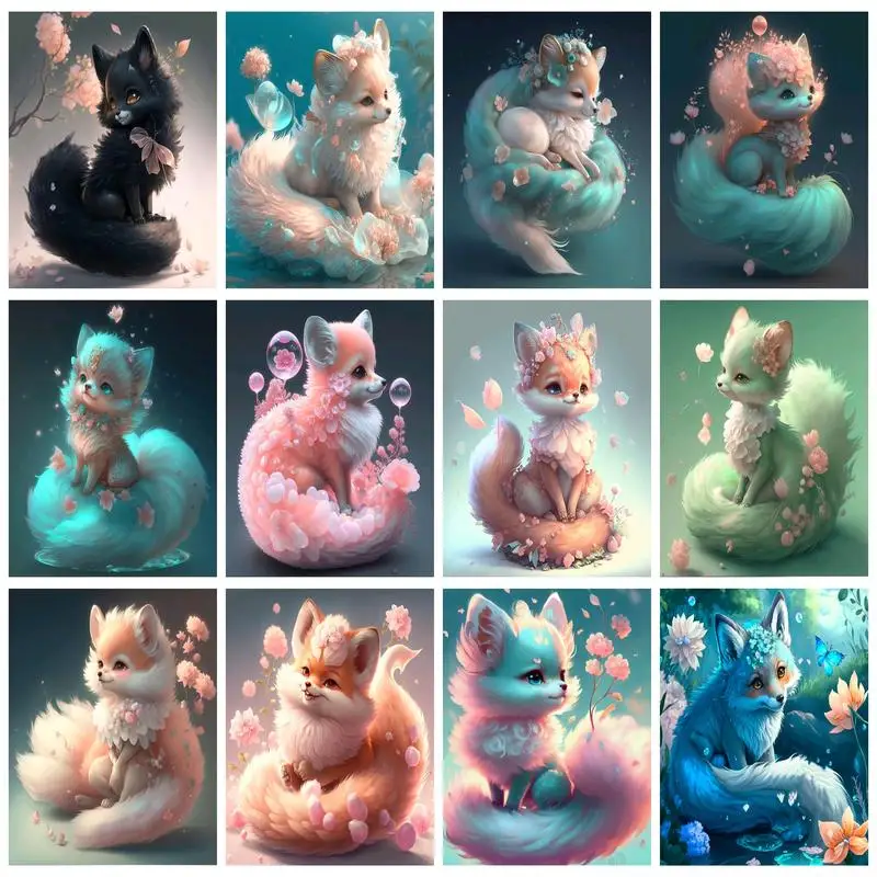 

DIY Oil Painting By Numbers Abstract Handicraft Picture Drawing Animals Picture Handpainted Art Wall Living Room Decoration Gift