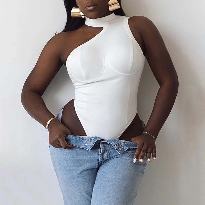 

Женское боди без рукавов wsevypo, однотонное облегающее боди с вырезами и лямкой на шее, топы для вечевечерние, уличный клубный однотонный боди