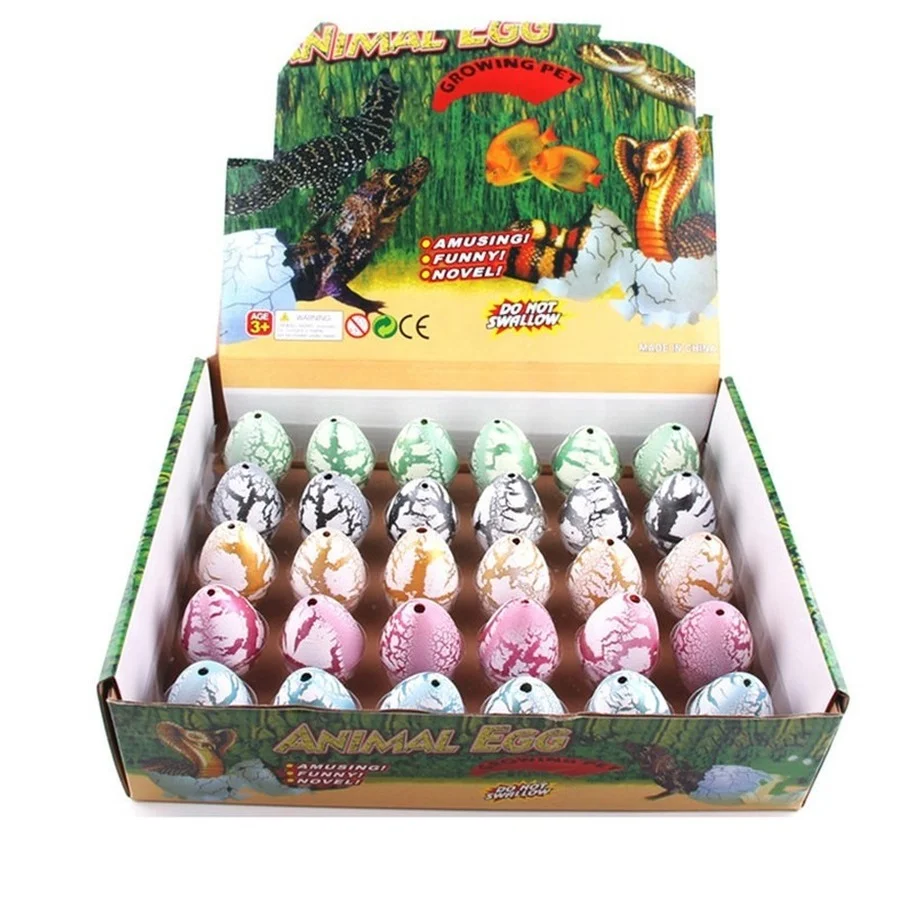 

30pc/box Novelty Gag Toys Children Toys Cute Magic Hatching Growing Animal Dinosaur Eggs for Kids Toddler Educational Toys Gifts