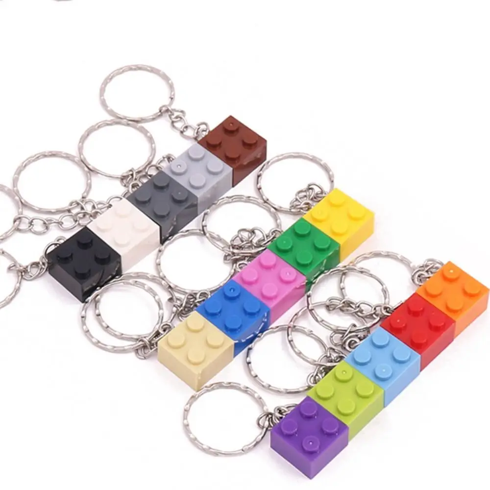 

Bricks Accessories Building Blocks Key Chain Hanging Ring DIY Brick Keychain Building Blocks Keyring