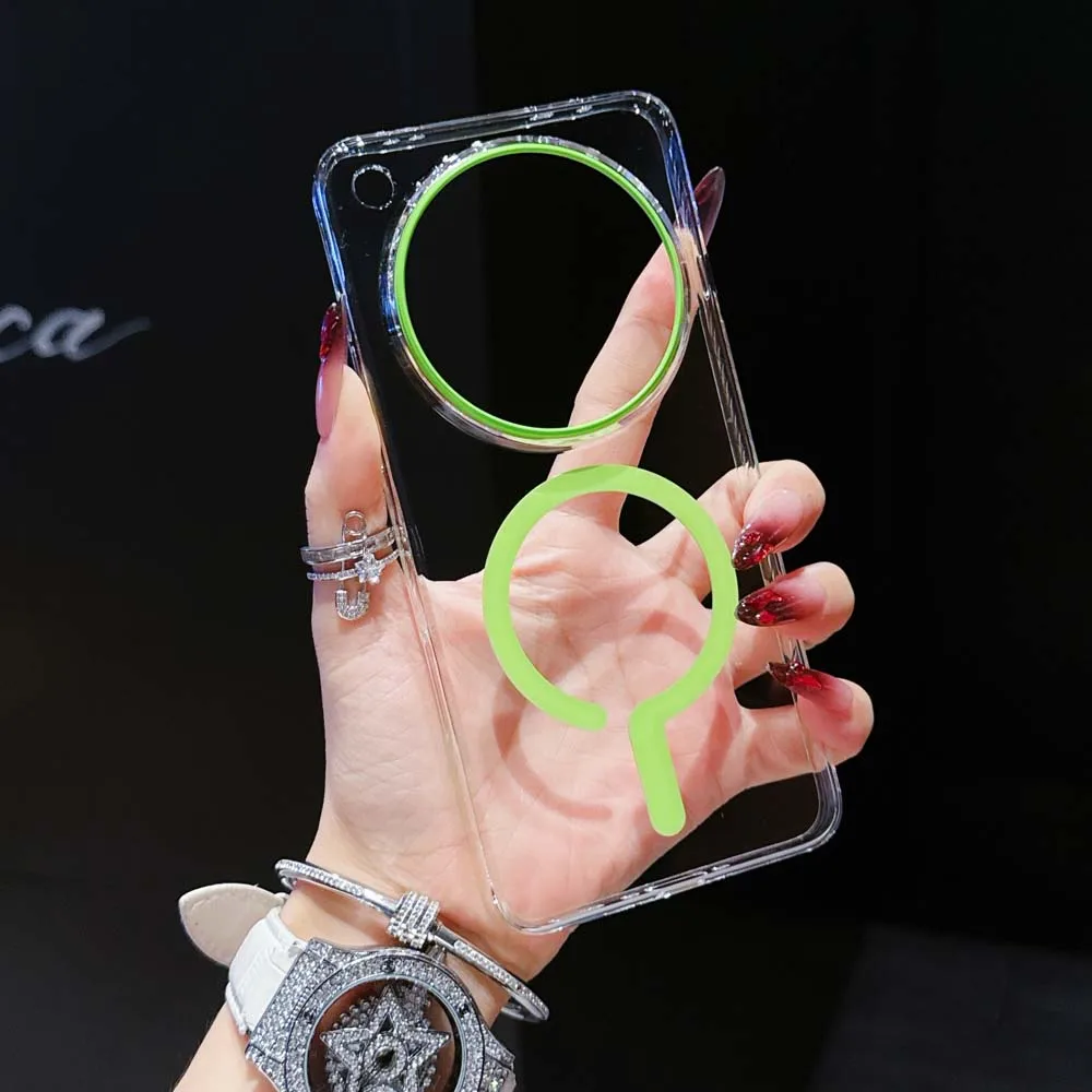 Фото Прозрачный магнитный чехол для Oppo Find X9 X8 Pro Ultra X9S X8S, противоударный, с поддержкой Magsafe, прозрачный, тонкий, жесткий защитный чехол №1
