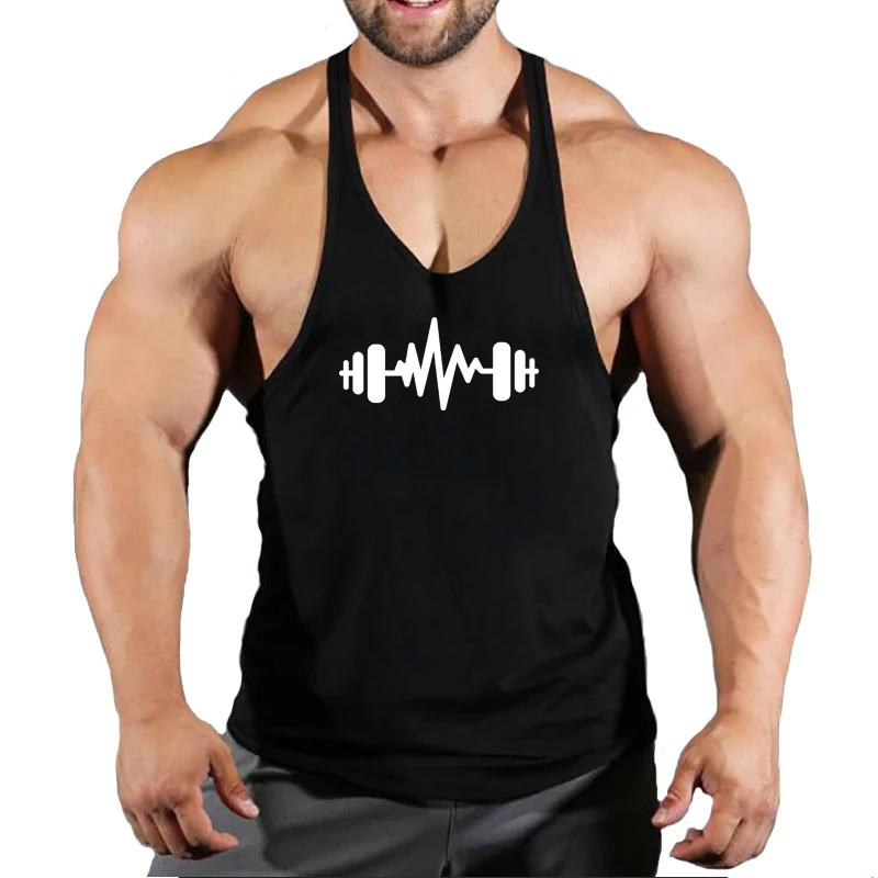 

Muscular men's cotton gym vest men's sleeveless vest boys bodybuilding clothing undershirt fitness stringing vest