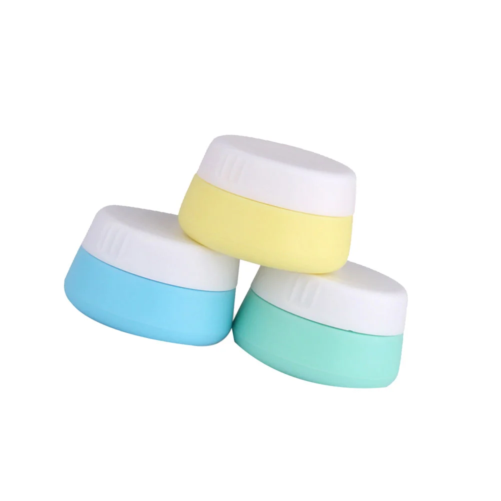 

3pcs Travel Cream Case Silicone Cream Case Emulsion Case Travel Silicone Bottle Portable Cream Bottle (10ml)