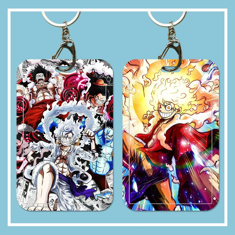 

Anime One Piece Luffy Zoro Nika Fashion Holder Cartoon Credit Bank ID Badge Child Lanyard Bus Card Cover Case Toy Gift 2