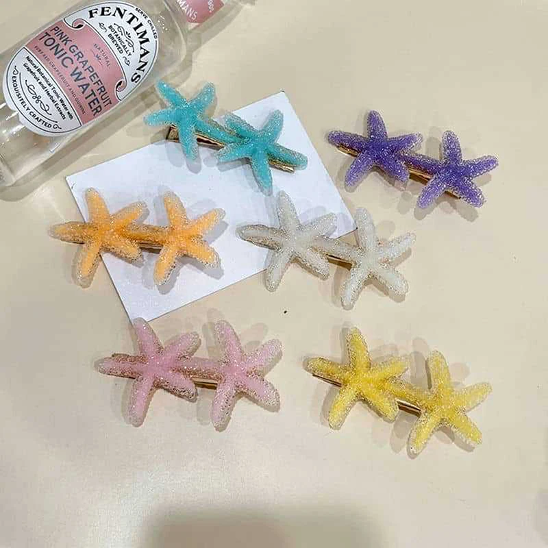 2 шт. заколки для волос в виде морской звезды