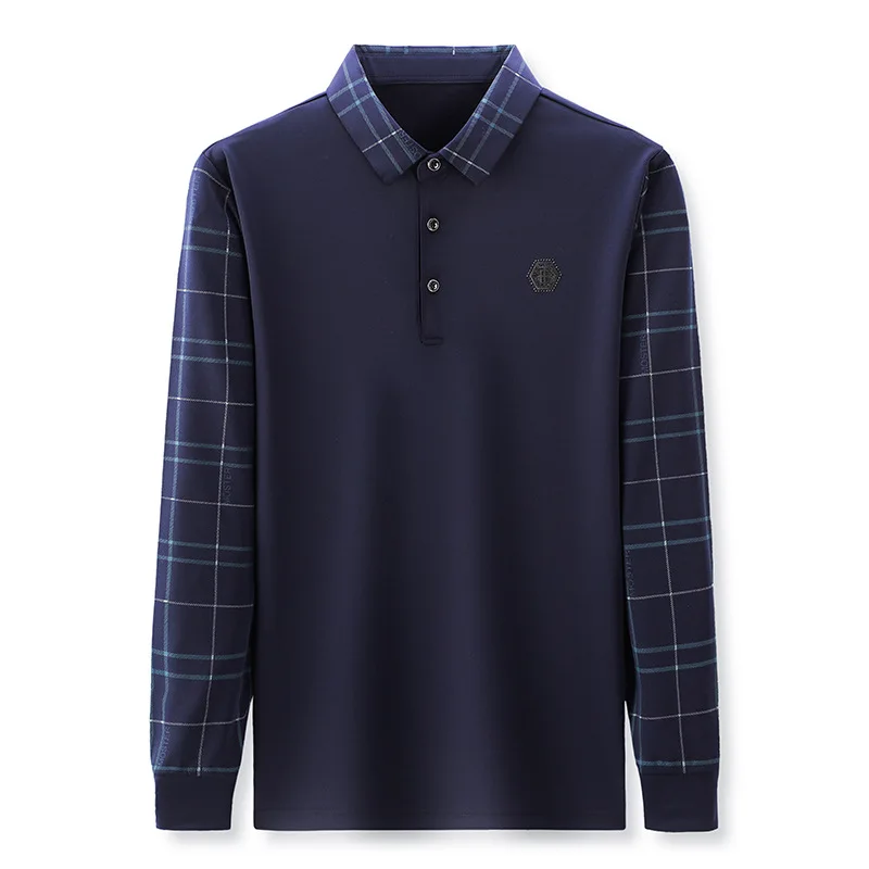 2022 New Men's T-Shirt Youth Business Long Sleeve POLO Shirt Men's Fashion Casual Polo Shirt