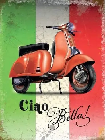 

Losea Vespa итальянский флаг 12X8 металлический деревенский винтажный жестяной знак Настенный декор металлический знак пляжный Декор комнатный Д...