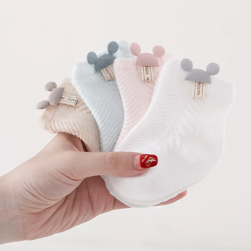 

Thin Baby Socks Summer Breathable Mesh Socks Newborn Toddler Cartoon Boys Socks Princess Girls Clothing Accessories