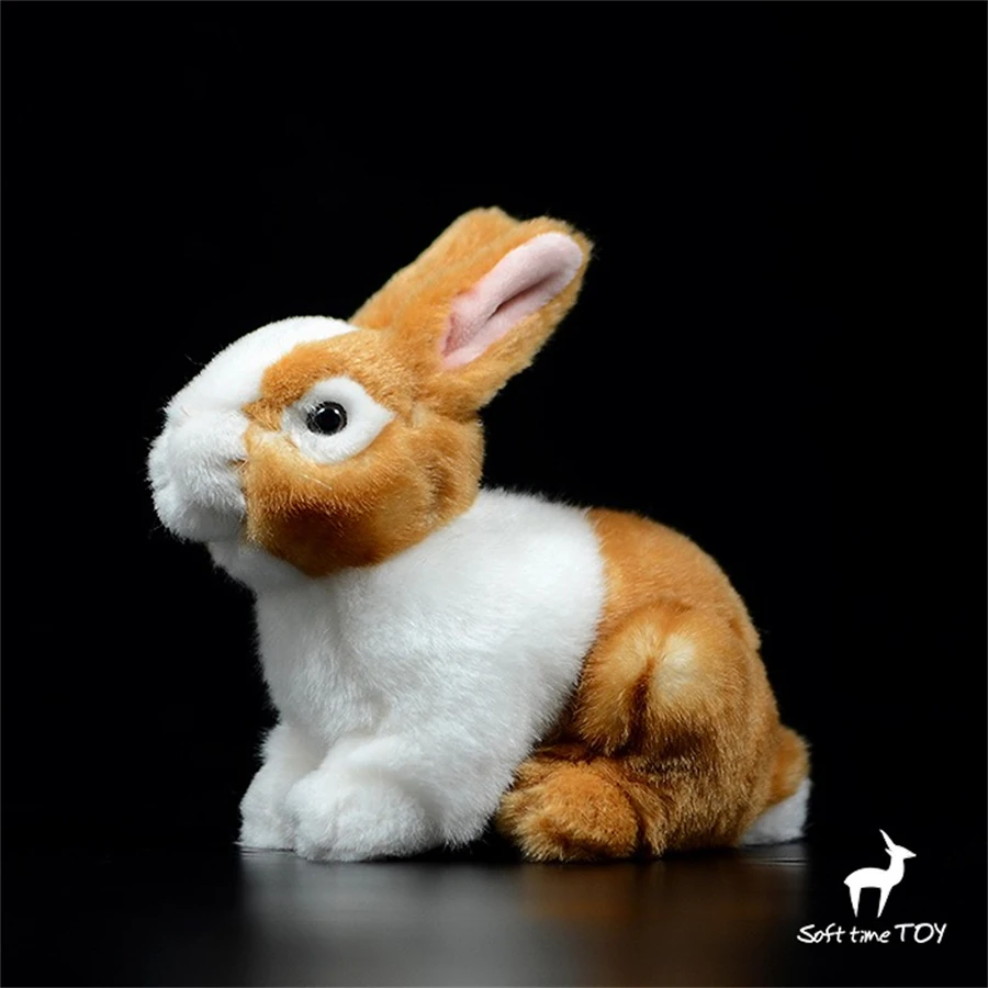 

Dutch Bunny High Fidelity Anime Cute Rabbit Plushie Dutch Rabbits Plush Toys Lifelike Animals Simulation Stuffed Doll Kawai Toy