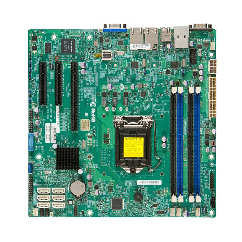 

For Supermicro Server Motherboard E3-1200 v3/v4 4th Gen. Core i3 ECC Dual Gigabit Ethernet LAN Ports LGA1150 DDR3 X10SLH-F