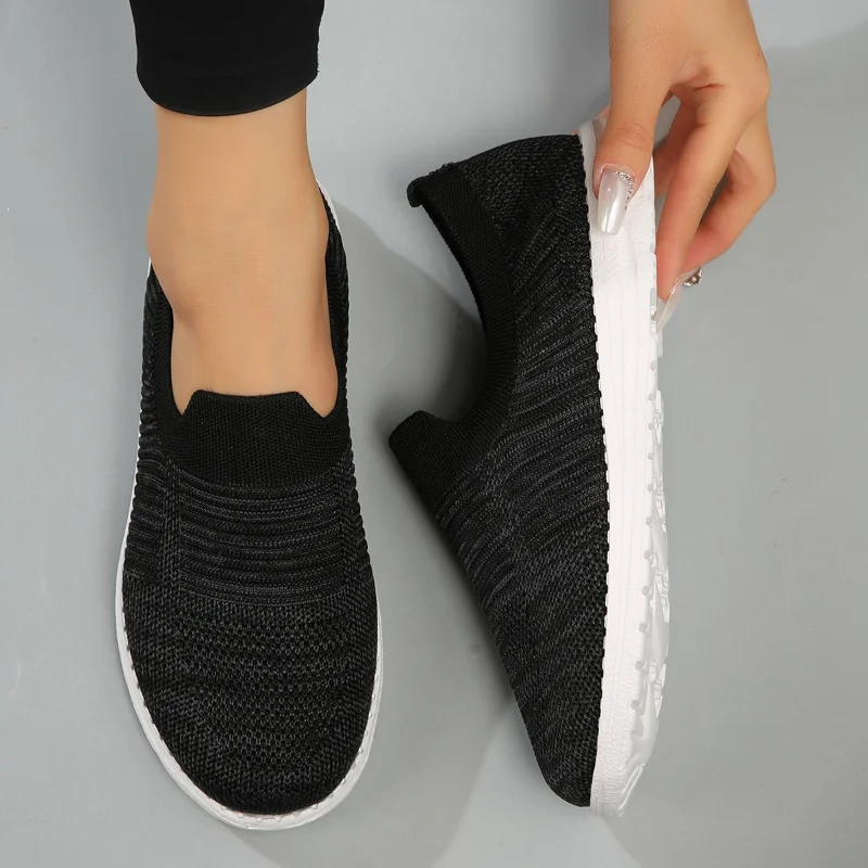 

Женские легкие кроссовки, повседневная прогулочная обувь, дышащие лоферы на толстой подошве, без застежки, для улицы, осень 2023