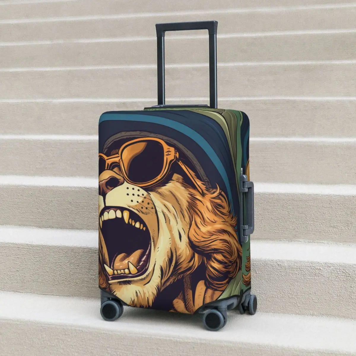 

Чехол для чемодана с изображением Льва, праздничный смеха, Практичный чехол для багажа, защита для круизных поездок