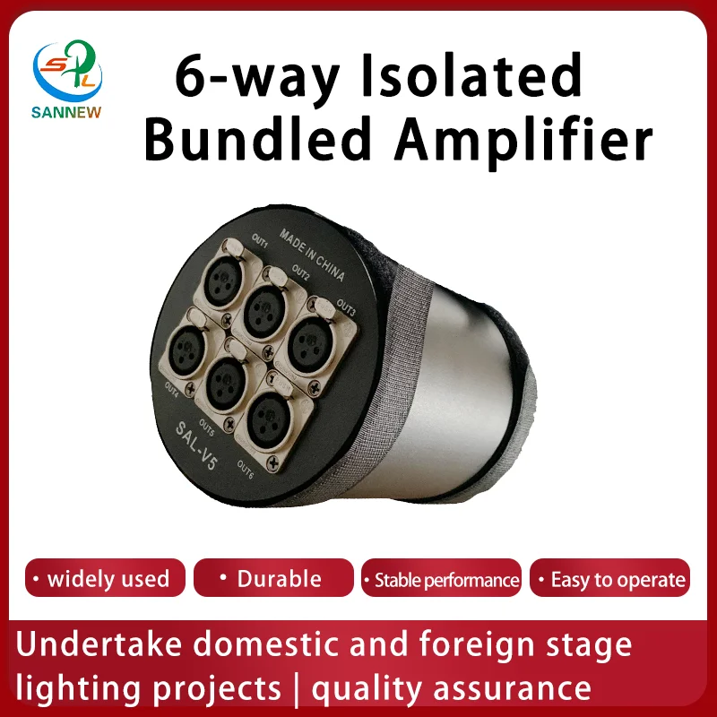 1in 6 out DMX512-RDM Decoder DMX усилитель сигнала Управляющая консоль движущаяся головка