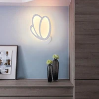 modern kids bedroom decor leaves wall lamps acryliciron carton minimalist heart sconce lamp childrens led wall light 11w