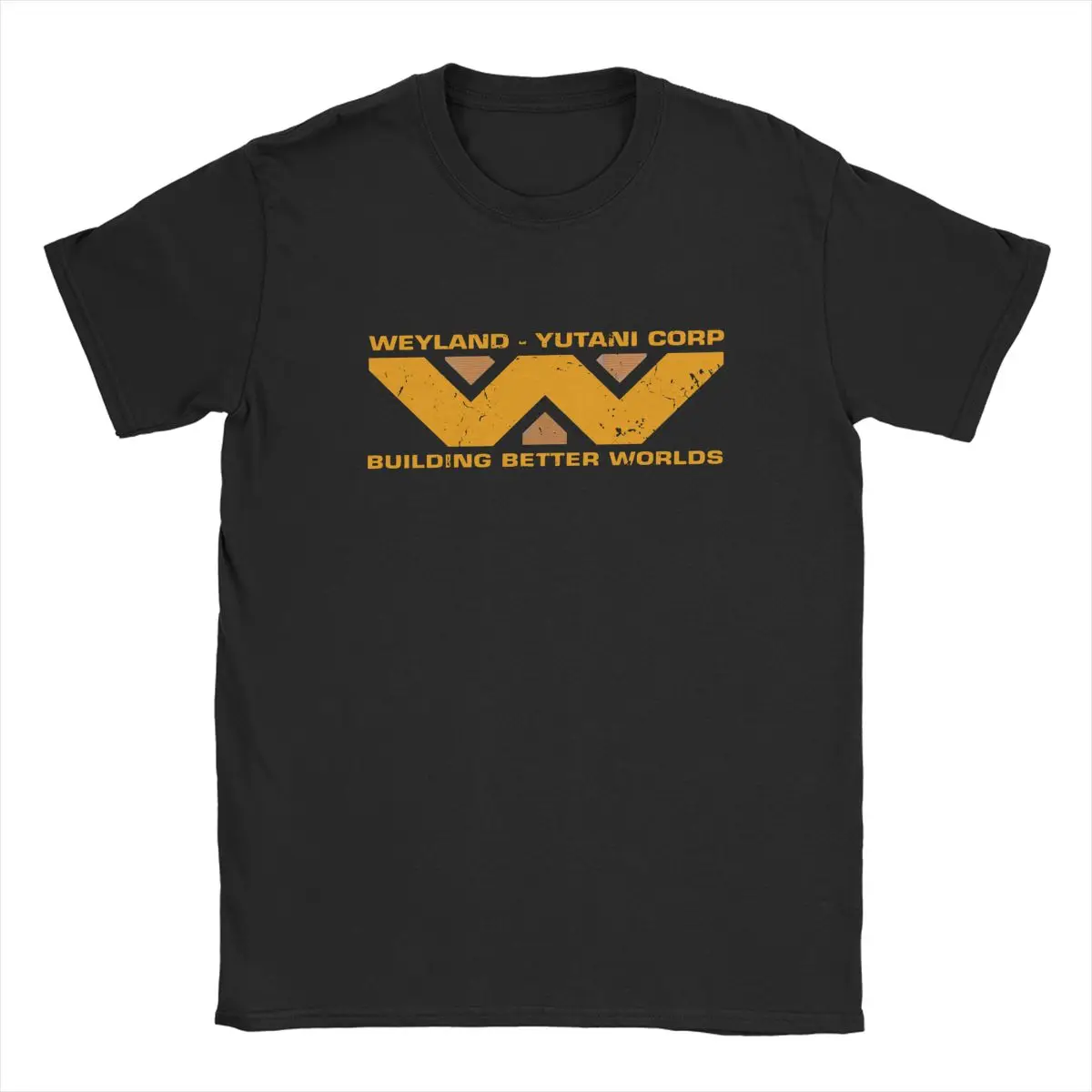 

Vintage Alien Building Better Worlds Weyland Yutani Corp T-Shirts Men 100% Cotton T Shirt Scifi Tee Shirt Birthday Gift Tops