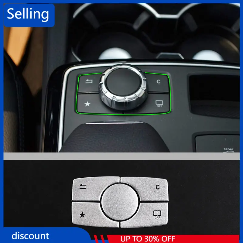 

For Mercedes-Benz G-Class 15-19 Central Control Multimedia Button Push Button Switch Car Decoration Patch Decal Alloy 5 Interior
