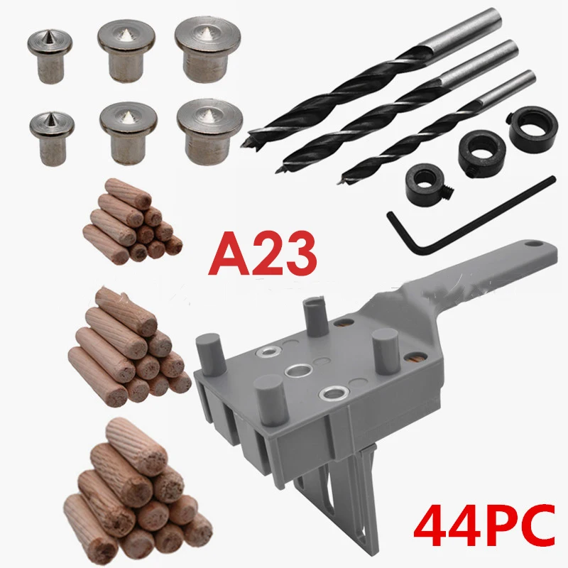 

Wood Doweling Jig Punch Locator Drill Bit Quick Wood Doweling Jig ABS Plastic Hole Puncher For Carpentry Dowel Joints