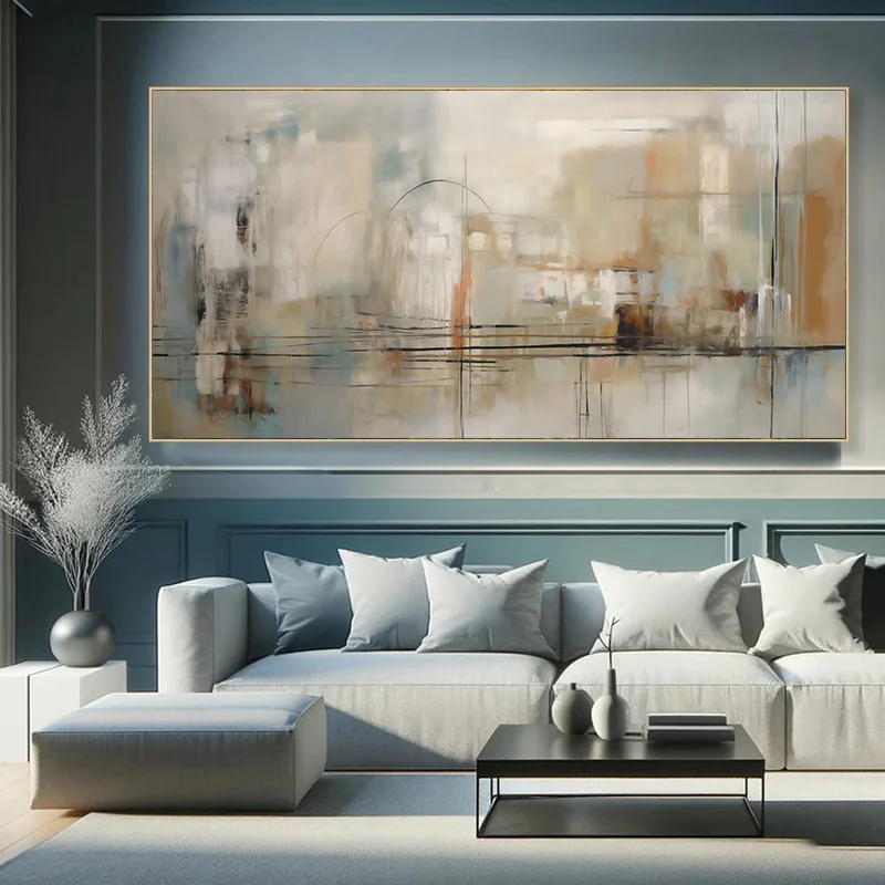 

Большой абстрактный печатный холст