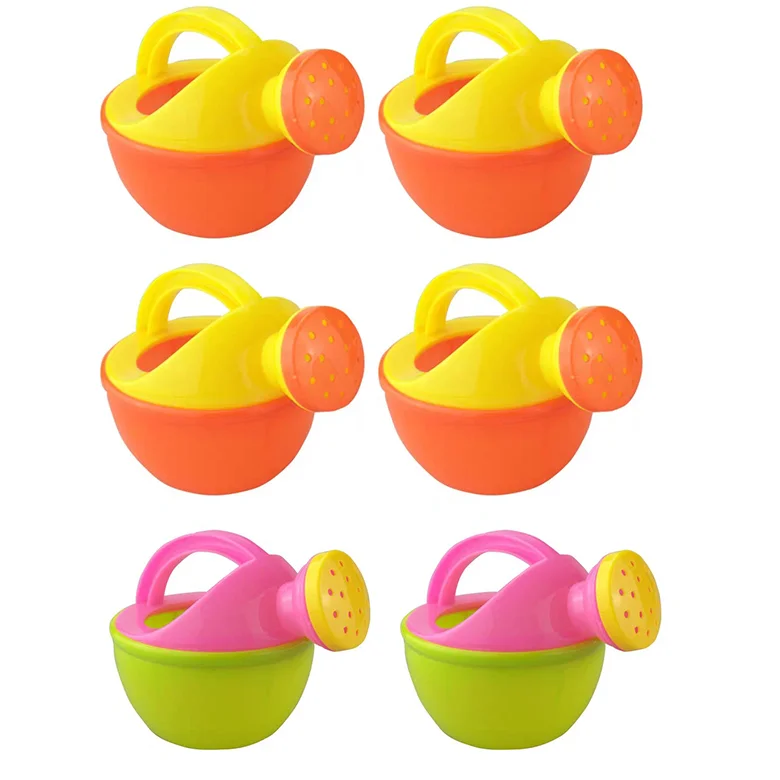 

6 Pcs Watering Can Beach Toys Kids Gardening Watering Container Sandblast Wedding Metal Pail Plastic Plants Watering Jug Child