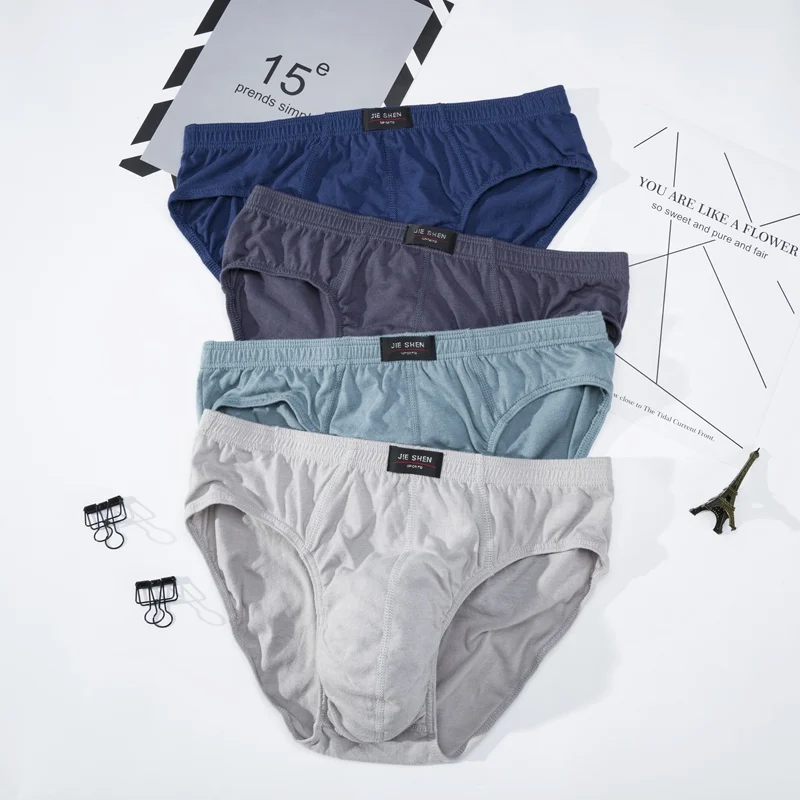 4pcs/Lot Goodeal 100% Cotton Briefs Mens Comfortable Underpants Man Underwear Pants Breathable Male Panties Plue Size XL-5XL