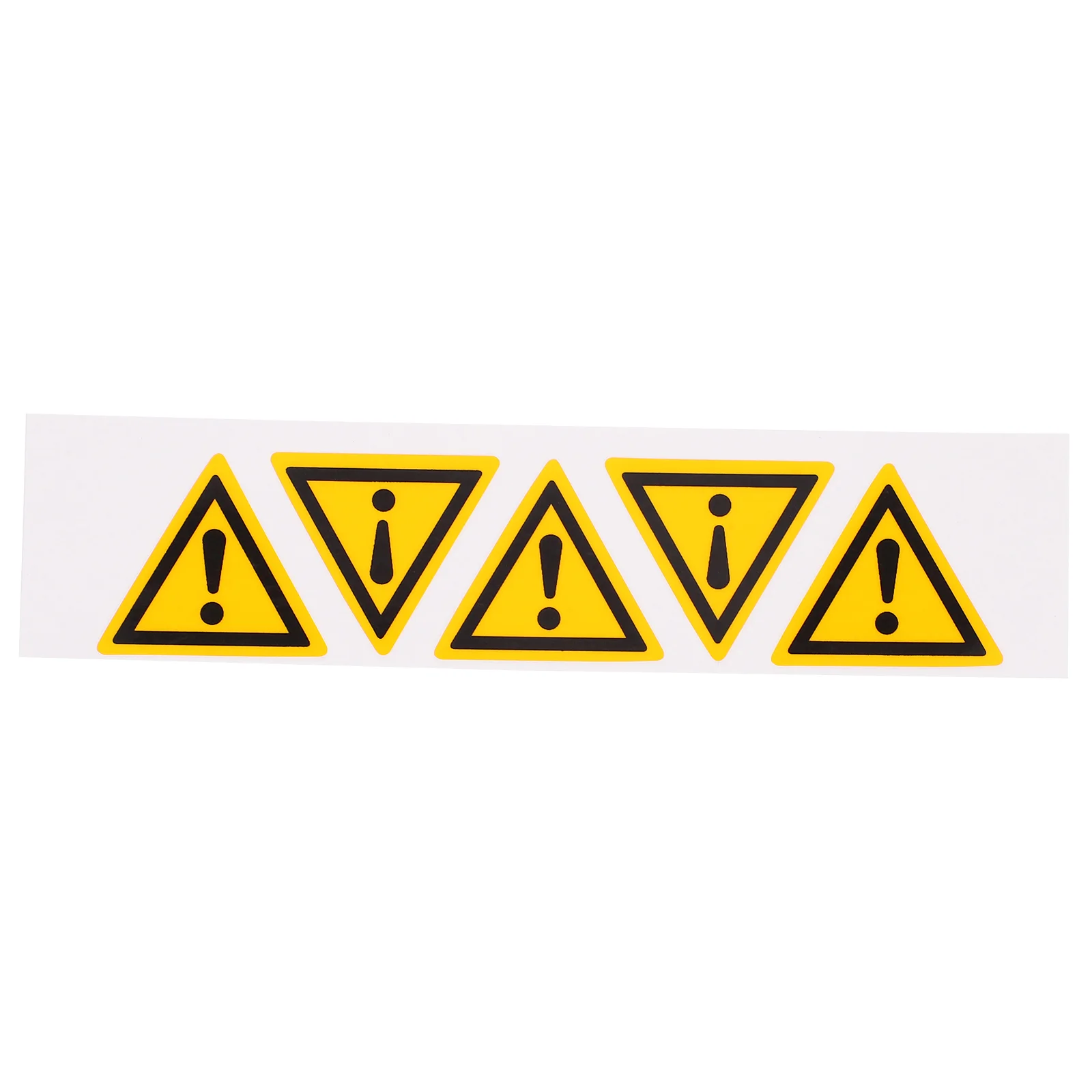

5 Pcs Exclamation Mark Sticker Caution Triangle Signs Nail Signage Pp Synthetic Paper Adhesive Warning Stickers